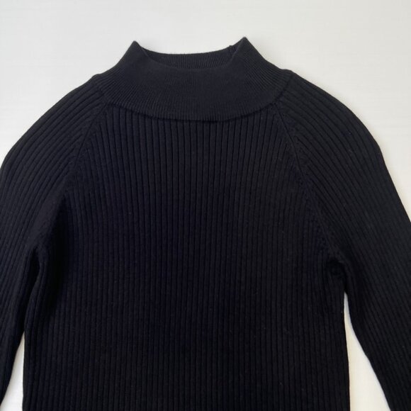 Closet Space Sweater Women Medium Ribbed Knit Mock Neck Crop Top Party Core Ex - Picture 2 of 13